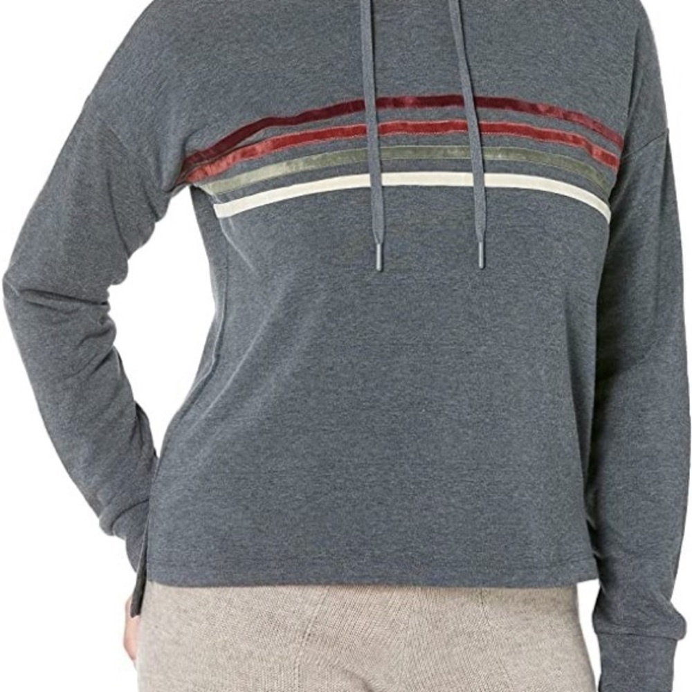 PJ Salvage Women's Loungewear Mountain Bound Hoody Striped Size M